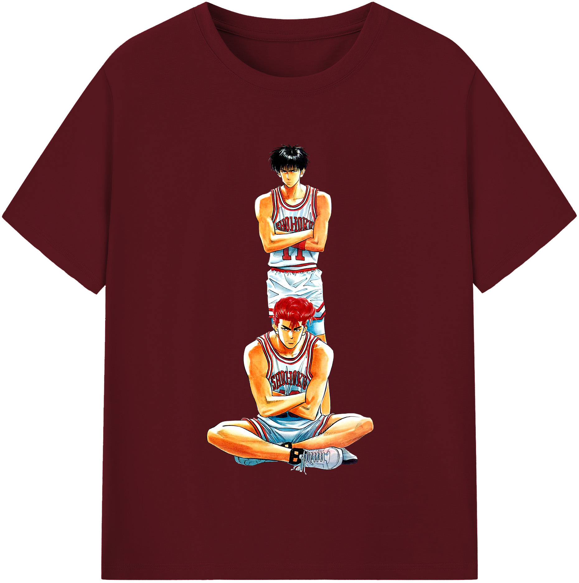 SLAM DUNK／スラムダンク 綿100％半袖Tシャツ（フロントプリント）